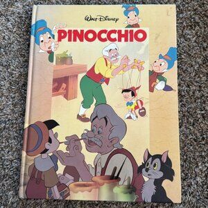 Vintage 1988 Walt Disney Pinocchio Hardcover Book
